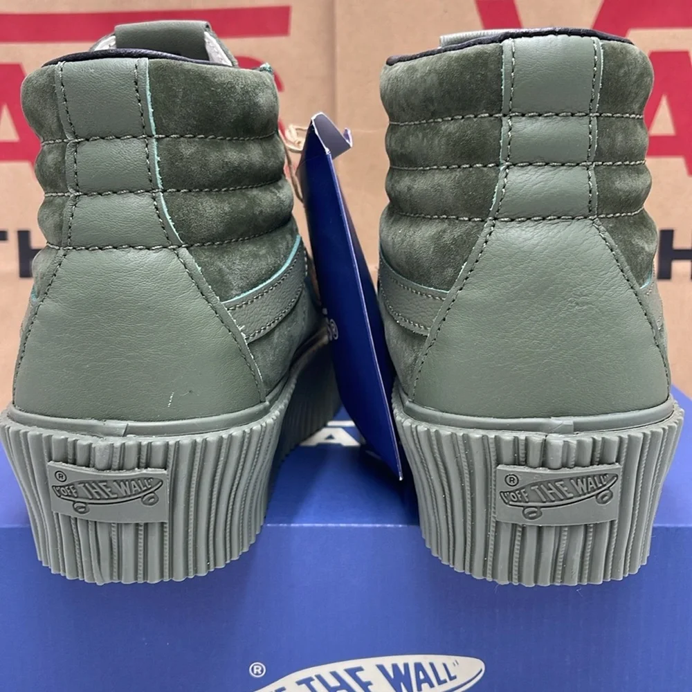 Vans WMNS Sk8-Hi Reissue 3 Platform Lx Suede/Leather Army VN000CNFARM Mono Snkrs